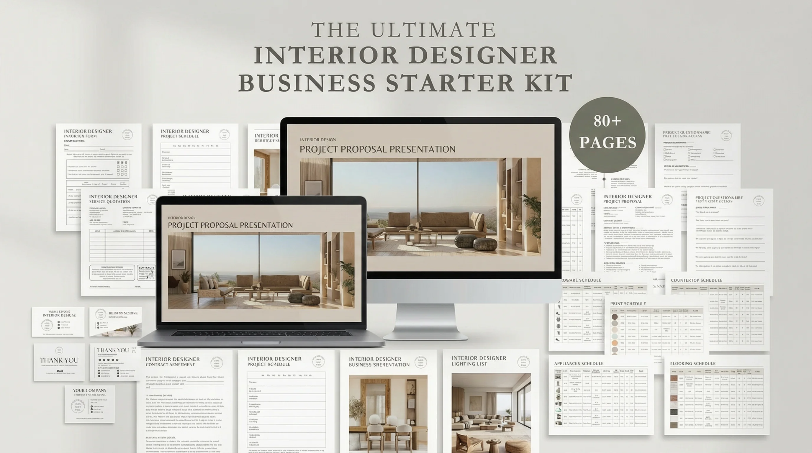 Interior Designer Template Complete Package Hero