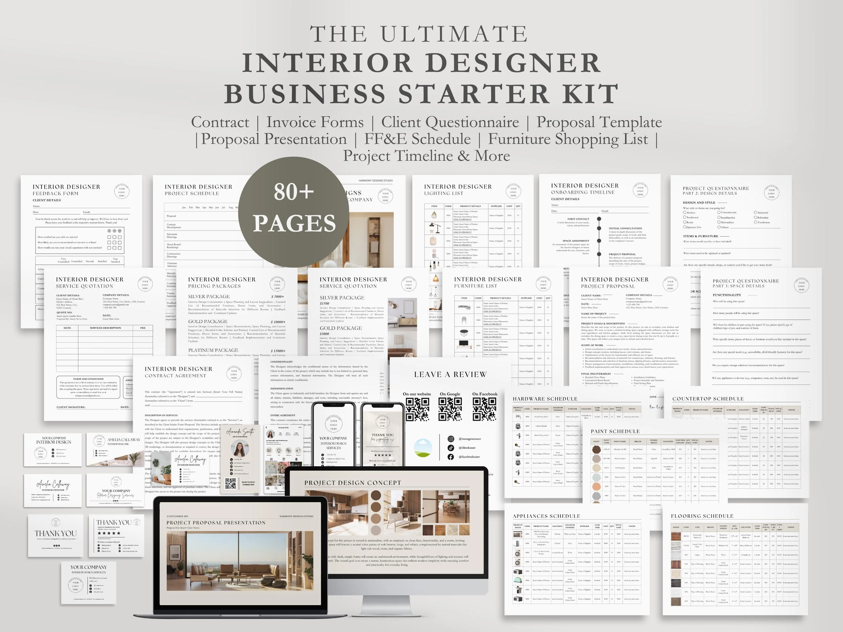Fully Editable & Easy to Use Interior Design Templates
